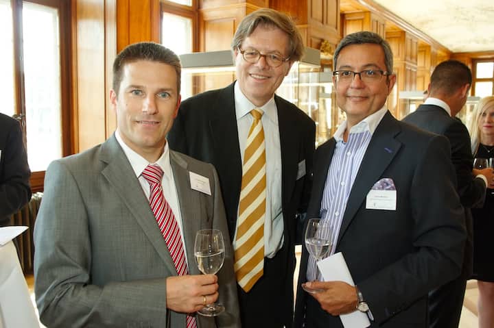 Christian Hauser, Account Executive, Open Text AG; Reinhard Oertli, Partner, MeyerLustenberger Lachenal Attorneys at Law; Vinoo Mehera, Vice President, Colt Technology Services GmbH.