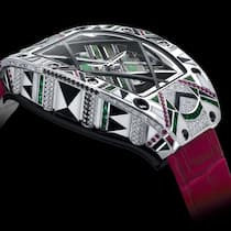 In der Kollektion RM HJ-01 von Richard Mille verschmelzen die Grenzen zwischen Gehäusearchitektur und Juwelierskunst vollständig.