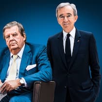 Vor glanzvollen Zeiten: Richemont-Patron Johann Rupert (l.) und LVMH-Taktgeber Bernard Arnault.