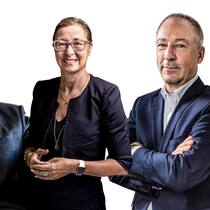 Ungeteilte Macht: Riet Cadonau (l.), CEO und VR-Präsident Dormakaba, Jeannine Pilloud, CEO und VR-Präsidentin Ascom, Jens Alder, CEO und VR-Präsident Alpiq.