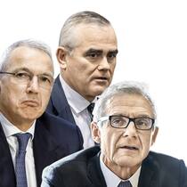 CS-Männer: António Horta-Osório, Axel Lehmann, Thomas Gottstein, Urs Rohner (v.l.): begrenzte Anschlussverwendung.
