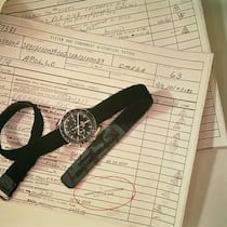 Eine Speedmaster aus den 60er-Jahren mit Zertifikat.