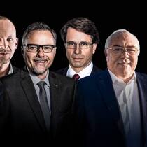 Herausragende Geldmanager: Tobias Schulte, Carlo Seregni, Peter Frech, Stefan Blum, Thomas Funk und Georges Mari (v.l.).