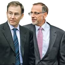 Sieger und Verlierer im Glencore-Xstrata-Deal: Ivan Glasenberg (l.), Mick Davis.
