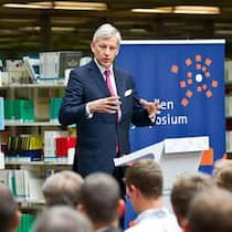 Dominic Barton, Global Managing Director von McKinsey, an einem Symposium der Universität St. Gal