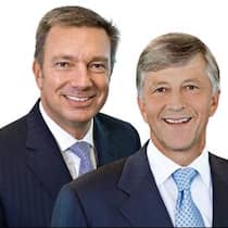 Demonstrative Zuversicht: Adecco-Chef Patrick De Maeseneire (l.) und Rolf Dörig, Präsident des Personalvermittlers.