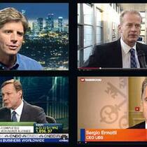 Joseph Hogan, ABB; Carsten Schloter, Swisscom; Martin Senn, ZFS; Sergio Ermotti, UBS (v.l. n. r.)