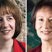 Jasmin Staiblin (l.) von Alpiq und BKW-Chefin Suzanne Thoma.