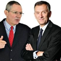 Haben keine Krisenstimmung: Konkurrenten Christopher Kirk (l.), SGS-Chef, und Frank Piedelièvre, Lenker des Bureau Veritas.