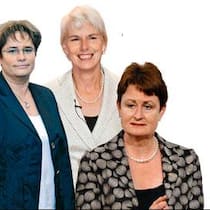 Ems-Chemie-Chefin Magdalena Martullo-Blocher, Gail Kelly, Lenkerin der Westpac Bank und Telstra-CEO Catherine Livingstone (v.l)