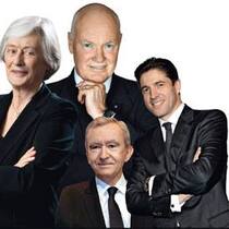 Jasmine Audemars, Jean- Claude Biver, Bernard Arnault, Frédéric de Narp (v.l.)