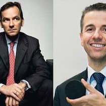 Infront-Mehrheitsbeteiligter: Andreas Jacobs (l.); Infront-Chef: Philippe Blatter.