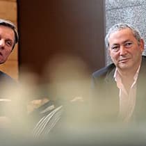 Bauen im Konzern ab – und in Montenegro auf: Orascom-Chefs Gerhard Niesslein (l.), Samih Sawiris.