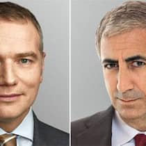Im Wettstreit um Investment Banker: UBS-Spartenchef Carsten Kengeter (l.) und Kenneth Moelis von Moelis & Co.