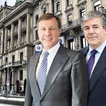 Ein Unternehmen, zwei Temperamente: Martin Senn, «Zürich»-CEO, und Josef Ackermann, Präsident.