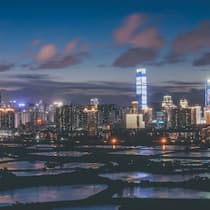 Blick auf Shenzhen, Chinas Wirtschaftsmetropole.