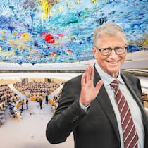 Bill Gates unterstützt mit seiner Gates Foundation in der Schweiz vor allem Organisationen der Vereinten Nationen (im Bild Plenarsaal der UNO in Genf).