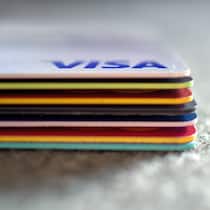 Kreditkarten Stapel Schweizer Banken Visa