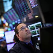 Ein Trader an der New Yorker Börse gestern.