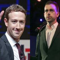 Mark Zuckerberg und Jack Dorsey: Richtig jubeln kann nur einer.  Keystone