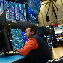 Ein Trader an der Börse NYSE in New York, USA (2024).