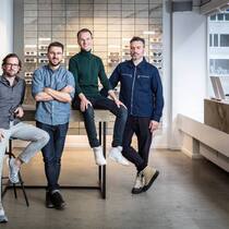 Das Kernteam von Viu: Kilian Wagner und Peter Kaeser, Viu-Co-Gründer, Finanzchef Johannes Heinrich, Kreativchef Fabrice Aeberhard (v.l.).