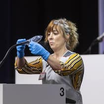 Das Pult wird nach jeder Rednerin und jedem Redner desinfiziert: Der National- und Ständerat trifft sich diese Woche zur Corona-Session nicht im Bundeshaus, sondern in den Messehallen der Bernexpo.