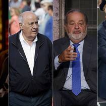 Gates, Ortega, Buffett und Slim: Sie sind Teil des exklusivsten Klubs der Welt.  Keystone