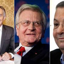 Im Dienste von Schweizer Unternehmen: Tony Blair (l.), Jean-Claude Trichet (m.) und Ehud Barak.