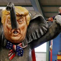 «Trump-el-tier»: Donald Trump ist beim diesjährigen Karneval ein beliebtes Motiv. Keystone
