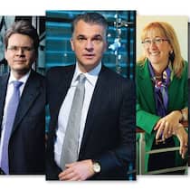 Adrian Künzi, Zeno Staub, Sergio Ermotti, Marisa Drew und David Blumer (v.l.).