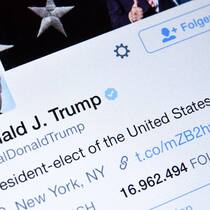 Twitter-Account: Mit seinen Tweets wirbelt Trump die Börsenkurse durcheinander.Keystone