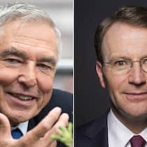 Brabeck (l.) und Schneider: Der neue Nestlé-CEO wusste zu überzeugen. Keystone; Axel Griesch/laif