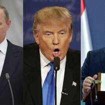 Wladimir Putin, Viktor Orban und Donald Trump: Der Nachahmer und seine Vorbilder.   Keystone