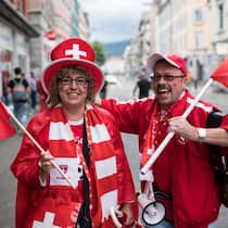 Fans: In unserem Ländervergleich gewinnt die Schweiz.   Keystone