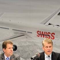 Harry Hohmeister und sein möglicher Nachfolger CFO Roland Busch.  Keystone