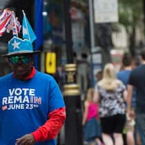 Brexit-Gegner: Der Ausgang des Votums ist noch völlig unabsehbar.  Keystone