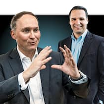 David Layton (r.), CEO von Partners Group, und Ypsomed-Chef Simon Michel bieten mit ihren Firmen schönes Kurspotenzial.