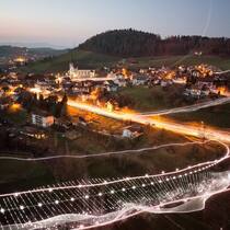 Visualisierung des Breitband-Netz der Swisscom.