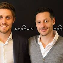 Beherzte Verkäufer: Norqain-CEO Ben Küffer (l.) und Ex-NHLWeltklasse-Verteidiger Mark Streit.
