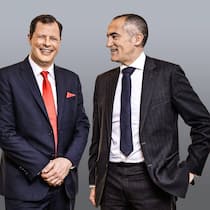 Doppelt betroffen: Covid-19 und der harte Franken vermiesen Schindler-CEO Thomas Oetterli (l.) und -Präsident Silvio Napoli das Geschäft.