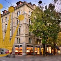Mit der Krone geadelt: Das «Haus zum Nordlicht»an der Bahnhofstrasse 40, ein Prachtbau aus dem 19. Jahrhundert.