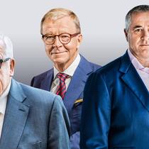 NEUE WEGE Kühne+Nagel-Grossaktionär Klaus-Michael Kühne, -Präsident Jörg Wolle und Marcel Erni, Mitgründer der Partners Group (v.l.).