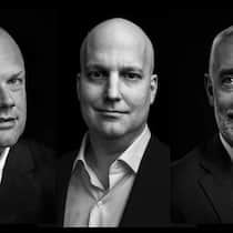 Ben Morach macht mit der Boston Consulting Group den 1. Platz (M.). Gefolgt von Michael Steinmann von McKinsey & Company (l.) und Massimo Lusardi von Bain & Company.