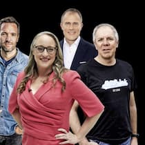 Einige der Mentoren (v.l.): Samuel Müller, Scandit; Bettina Hein, «Die Höhle der Löwen»-Jurorin; Dorian Selz, Squirro; Vincent Bieri, Nexthink.