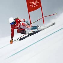 Frauen-Abfahrt an den letzten Olympischen Winterspielen 2022 in Beijing. Im Februar startet Olympia 2026 in Italien.