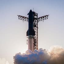 Eine Starship-Rakete von SpaceX (2026).
