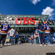 Die UBS Arena nordöstlich von New Yorks Stadtgrenze steht auf dem Gelände der Pferderennbahn im Belmont Park.
