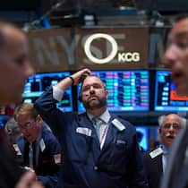 Staunender Händler an der New York Stock Exchange.
