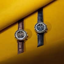 Eine Breitling-Ikone in zwei neuen Ausführungen: Die Navitimer B19 Chronograph 43 Perpetual Calendar aus Platin (l.) sowie Edelstahl und Platin.